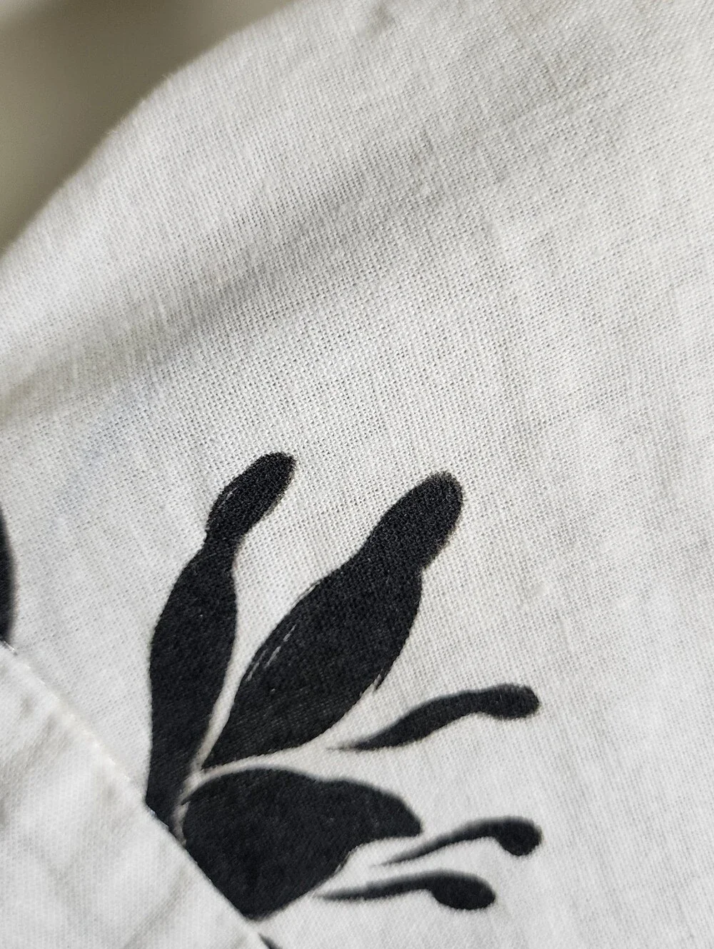 Zara Cream & Black Floral Linen Blend Button-Front Fit-and-Flare Dress Large - Picture 7 of 16